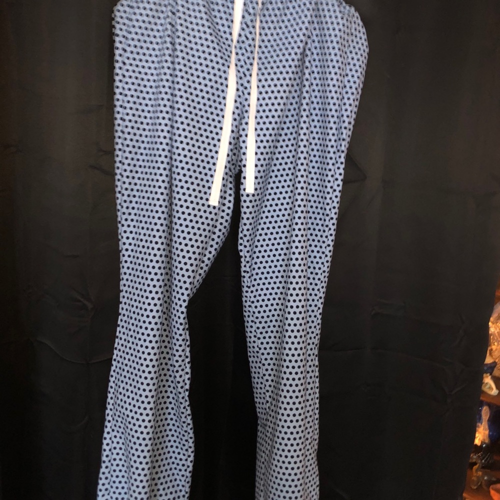 Blue spotted pajama pants